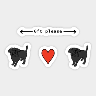 Dogs With Funny Quarantine Quotes 6ft Please Sticker